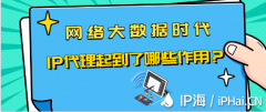 网络大数据时代IP代理起到了哪些作用？