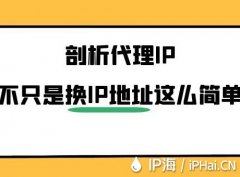 剖析代理IP不只是换IP这么简单