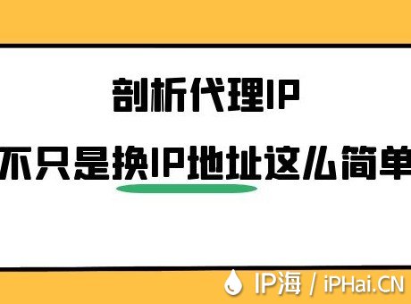 剖析代理IP不只是换IP这么简单