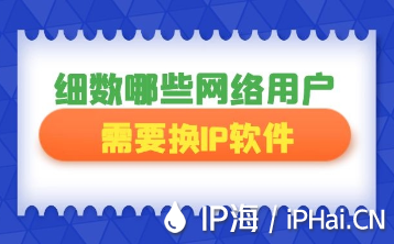 细数哪些网络用户需要换IP软件