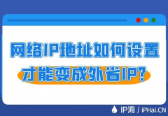 网络IP地址如何设置才能变成外省IP？