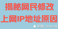 揭秘网民修改上网IP地址原因